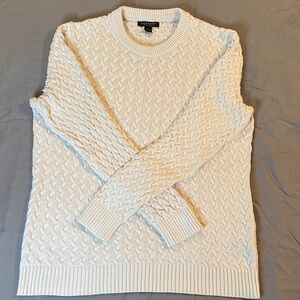 Banana Republic Men's Cream Crewneck Sweater